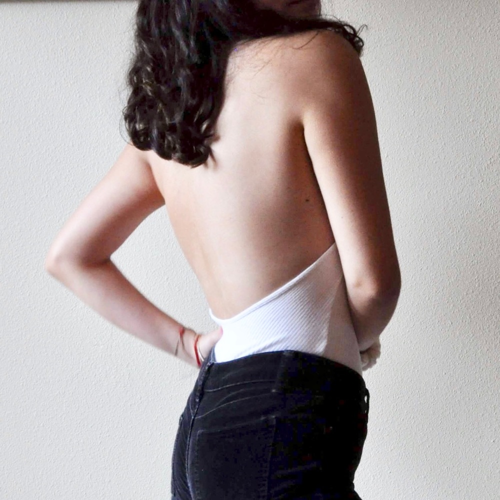 zara trafluc white ribbed bodysuit